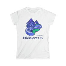 Load image into Gallery viewer, 2023 ElixirConf US Women's Softstyle Tee