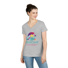 Load image into Gallery viewer, 2022 ElixirConf Ladies' V-Neck T-Shirt (front only)