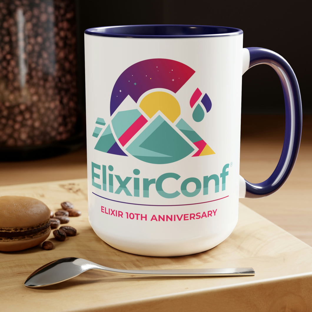 2022 ElixirConf Two-Tone Coffee Mugs, 15oz